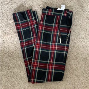 Zara High Waisted Checkered Pants